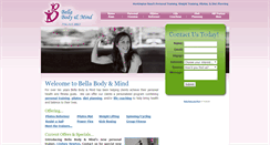 Desktop Screenshot of bellabodyandmind.com