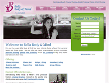 Tablet Screenshot of bellabodyandmind.com
